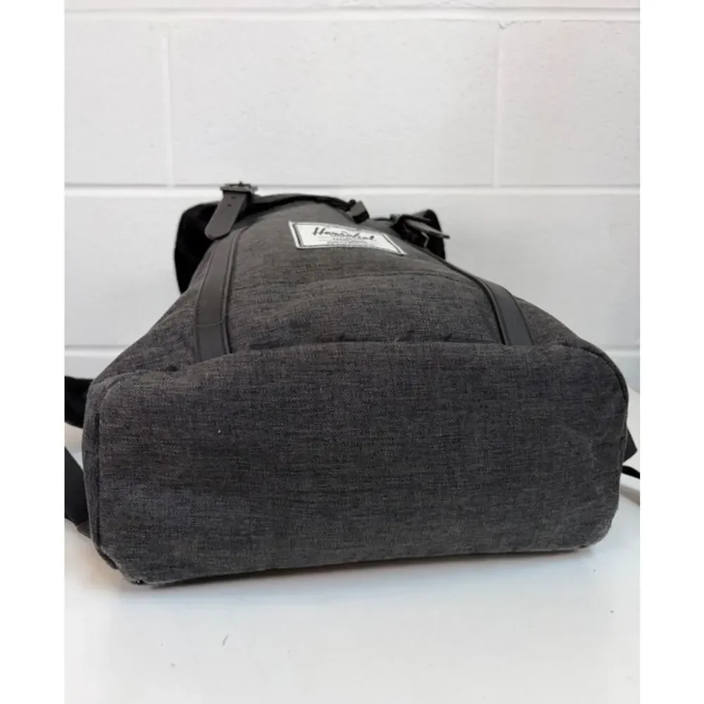 Herschel Rubber Strap Little America Backpack Charcoal Gray *FLAWED* Utility